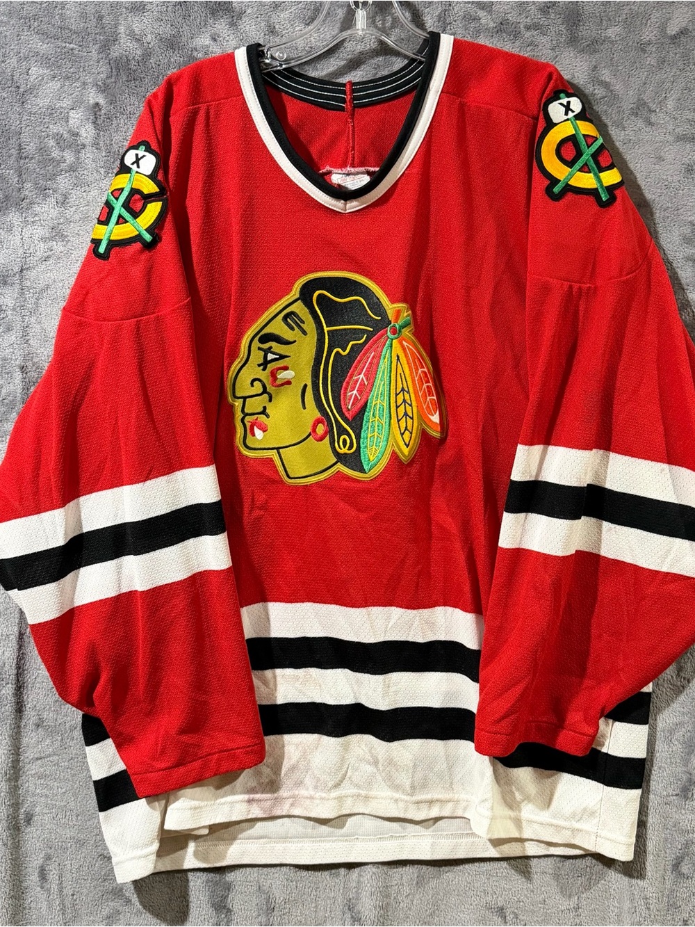 Maska Air Chicago Blackhawks Vintage Hockey Jersey Made USA Men’s Size XL
